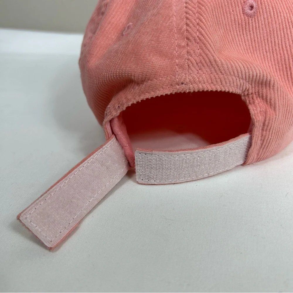 Hello Kitty Sanrio Embroidery‎ Corduroy Pink Peach Toddler  Adjustable Cap